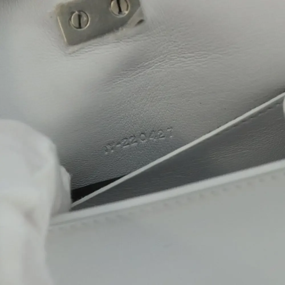 Salvatore Ferragamo Leather Hand Pouch White